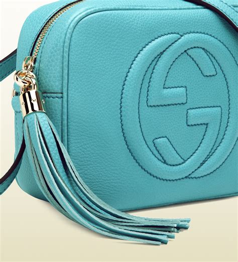 gucci soho light blue leather disco bag|authentic gucci soho disco bag.